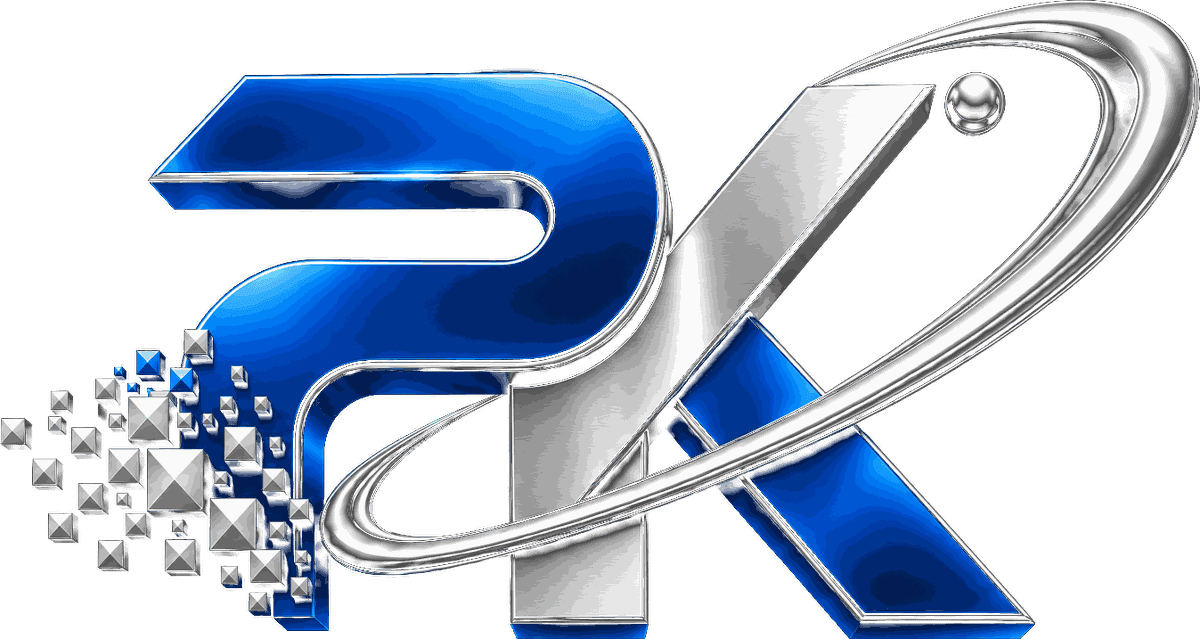 The Pro Khwarizm PK mark rendered in three dimensions